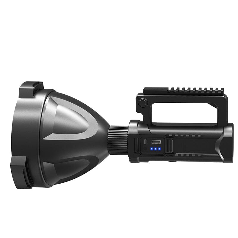 Smart Tech Shopping torch XHP70.2 Super Bright LED Rechargeable Searchlight: Handheld Flashlight for Work