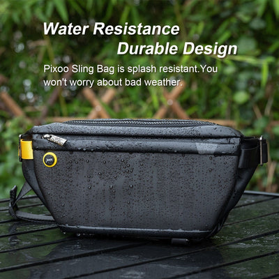 Smart Tech Shopping travel bag Black Divoom Pixel Sling Bag: Customizable Waterproof Fashion for Outdoor Activities