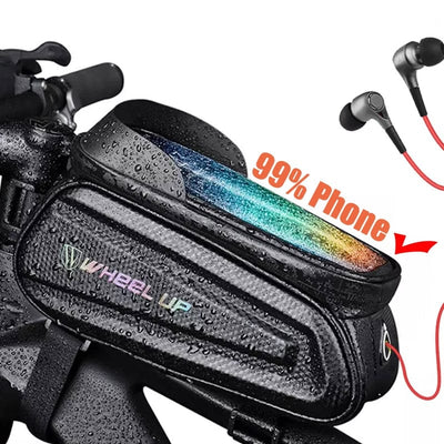 Smart Tech Shopping travel bag Reflective MTB Rainproof Bike Bag Bicycle Front Cell Phone holder with Touchscreen