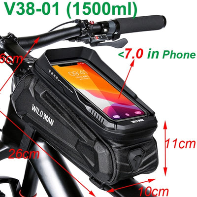 Smart Tech Shopping travel bag V3801 / M（15-25cm） Reflective MTB Rainproof Bike Bag Bicycle Front Cell Phone holder with Touchscreen