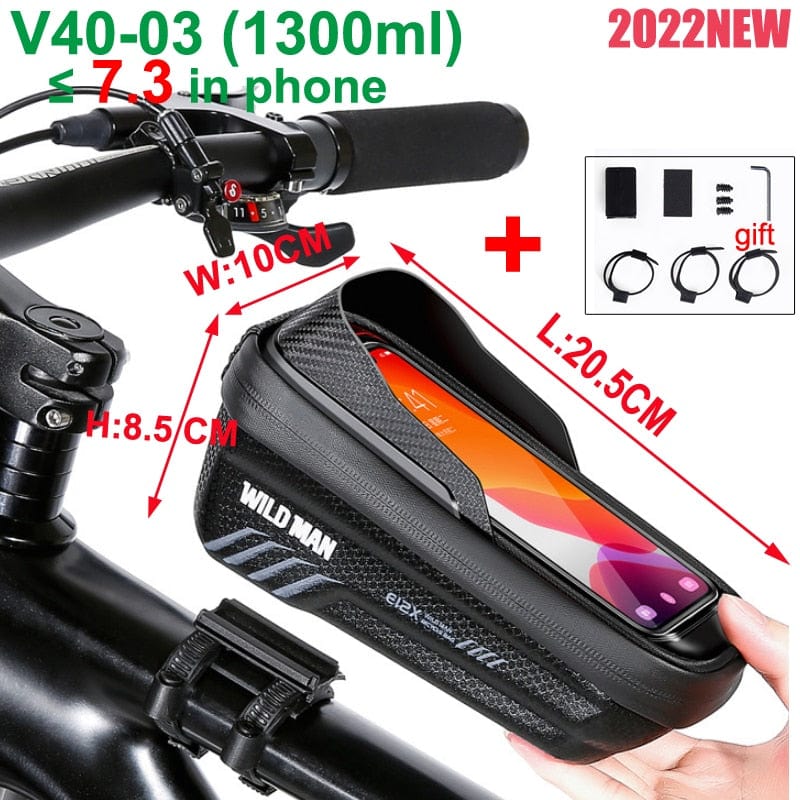 Smart Tech Shopping travel bag V4000 / M（15-25cm） Reflective MTB Rainproof Bike Bag Bicycle Front Cell Phone holder with Touchscreen