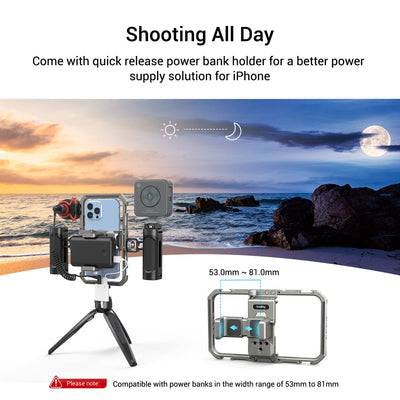 Smart Tech Shopping TV & Video Equipment Universal Smartphone Video Kit for Vlogging and Live Streaming Cage Set with Microphone and Light Tripod