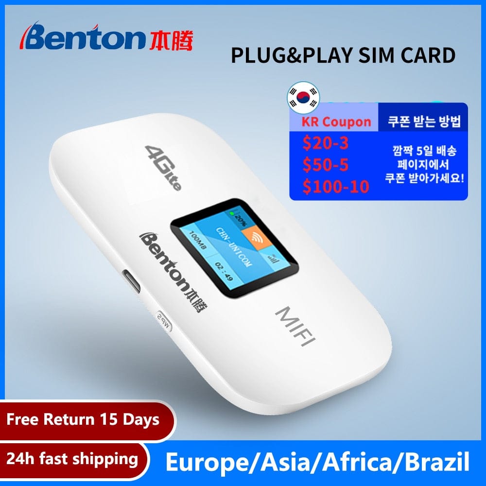 Smart Tech Shopping wifi transmitter Benton M100 4G LTE Router with Firewall and VPN Functions
