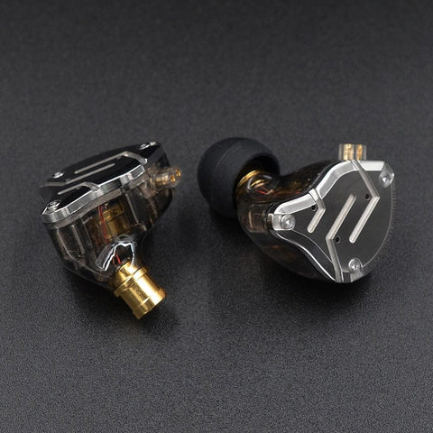 Smart Tech Shopping Wireless Earbuds KZ ZS10 Pro Gold Earphones: Hybrid 10 Drivers HIFI Bass Earbuds for Exceptional Sound Experience