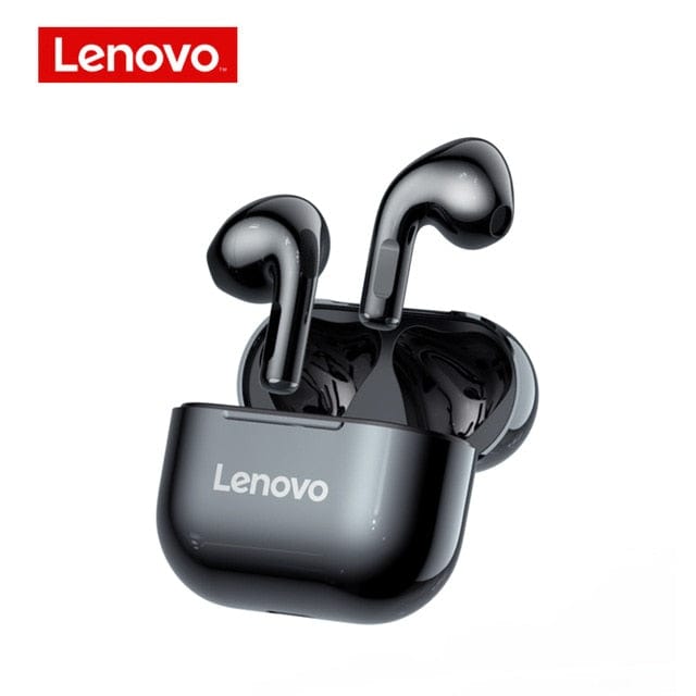 Smart Tech Shopping Wireless Earphones LP40 black1 Lenovo TWS Bluetooth 5.0 Wireless Earphone