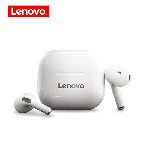 Smart Tech Shopping Wireless Earphones LP40 white1 Lenovo TWS Bluetooth 5.0 Wireless Earphone
