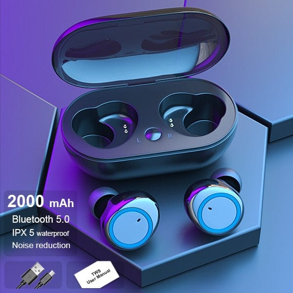 Smart Tech Shopping Wireless Earphones tws earphone-02 Bluetooth Sports In-Ear Stereo Earbuds Waterproof Noise Reduction with Mic