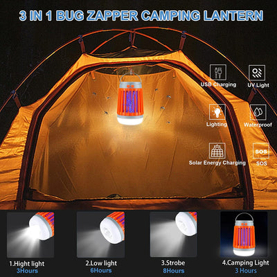 SmartTechShopping camping light Night Cat Bug Zapper Camping Lamp Flashlight 3 in1 LED Light