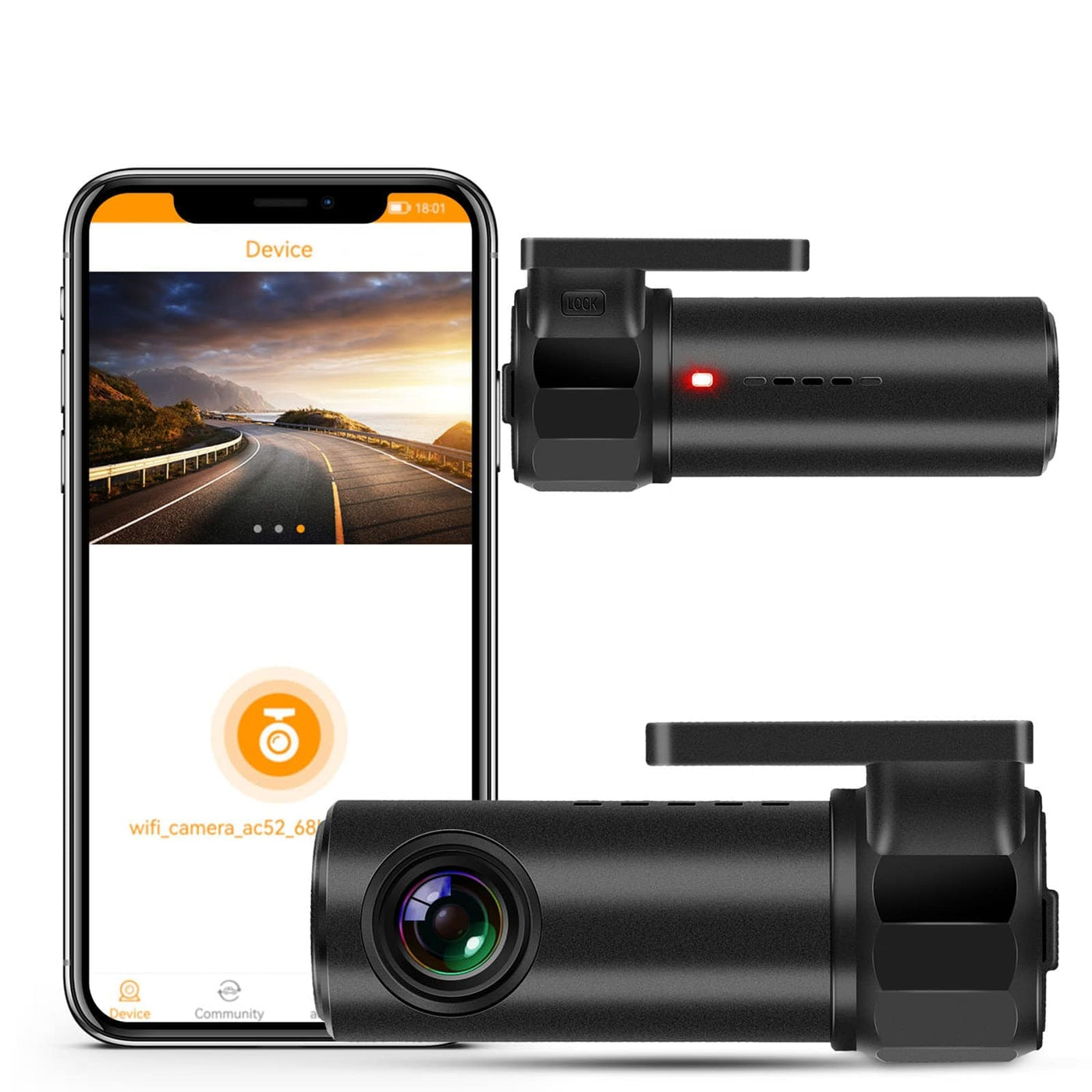 SmartTechShopping car dash camera iMountek Dash Cam, Wi-Fi 1080P Dash Camera, Emergency Accident Lock Car Camera