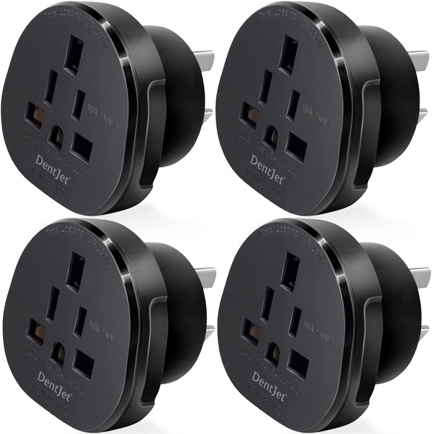 SmartTechShopping charger socket 4 * SAA UKUS-AU Travel Adapter for Australia/New Zealand with Safety Shutter and Insulated Pins