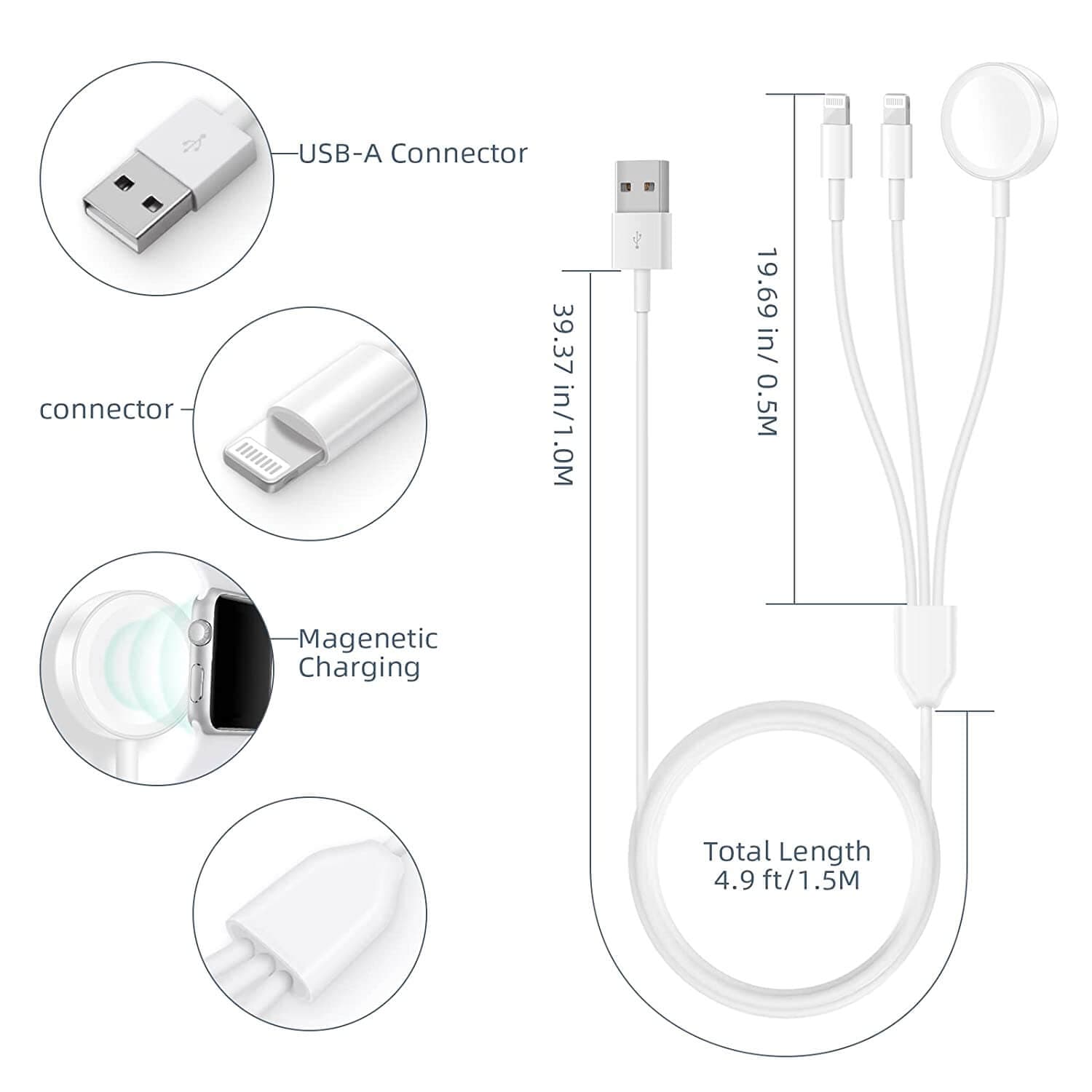 SmartTechShopping Chargers & Adapters 3 in 1 apple charging station with watch