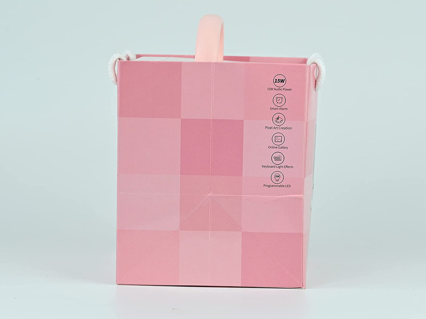 SmartTechShopping Electronics Divoom Ditoo Retro Pixel Art Game Bluetooth Speaker - App-Controlled LED Screen (Pink)