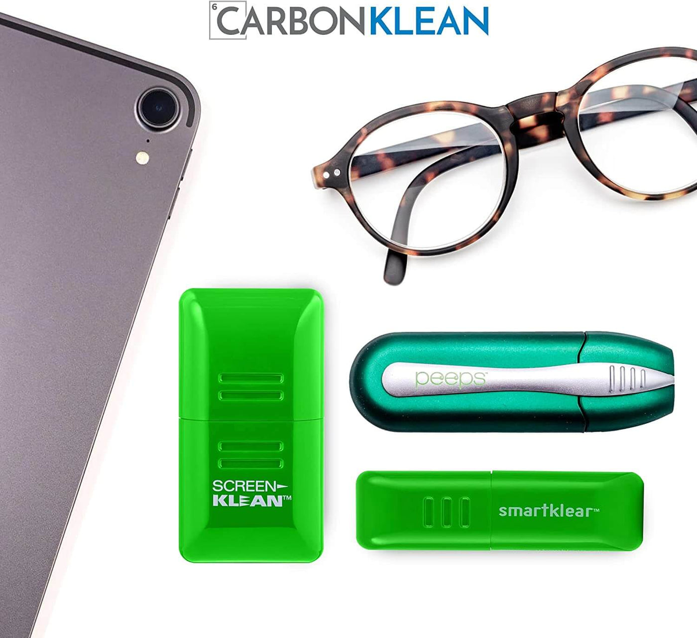 SmartTechShopping eye ware cleaner Carbon Klean Peeps Eyeglass Lens Cleaner - NASA-Used Carbon Microfiber Technology