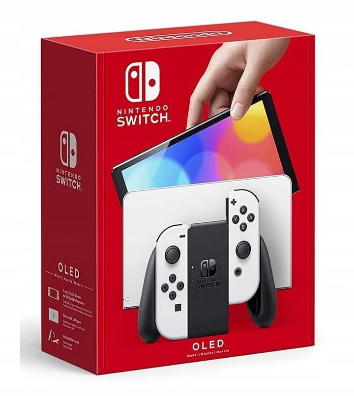SmartTechShopping Gaming Console Nintendo Switch OLED Model w/ White Joy-Con White Console