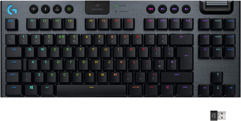 SmartTechShopping Gaming keyboard TKL / G915 TKL / Linear Logitech G915 LIGHTSPEED RGB Mechanical Gaming Keyboard, Low Profile GL Tactile Key Switch, LIGHTSYNC RGB