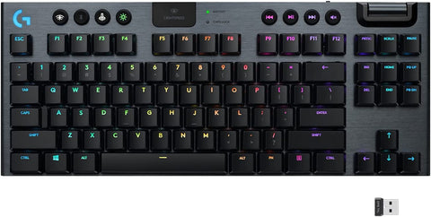 SmartTechShopping Gaming keyboard TKL / G915 TKL / Tactile Logitech G915 LIGHTSPEED RGB Mechanical Gaming Keyboard, Low Profile GL Tactile Key Switch, LIGHTSYNC RGB