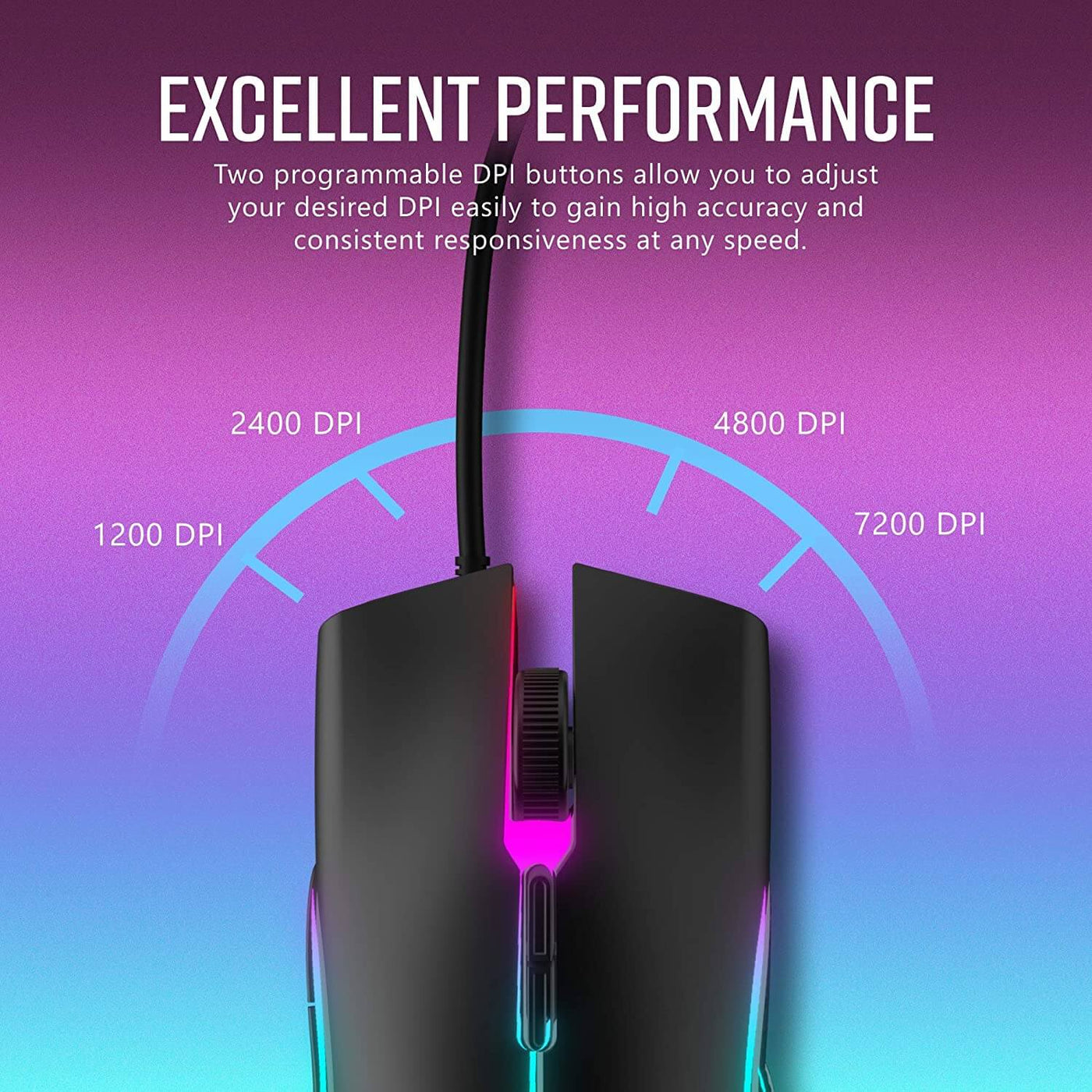 SmartTechShopping Gaming Mouse Altec Lansing Ergonomic RGB Wired Gaming Mouse