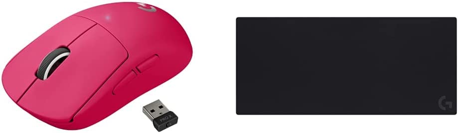 SmartTechShopping Gaming Mouse Pink / Mouse + G840 Mouse Pad, Black Logitech G PRO X SUPERLIGHT Wireless Gaming Mouse