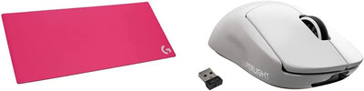 SmartTechShopping Gaming Mouse White / Mouse + G840 Magenta Logitech G PRO X SUPERLIGHT Wireless Gaming Mouse - Ultra-Lightweight with HERO 25K Sensor