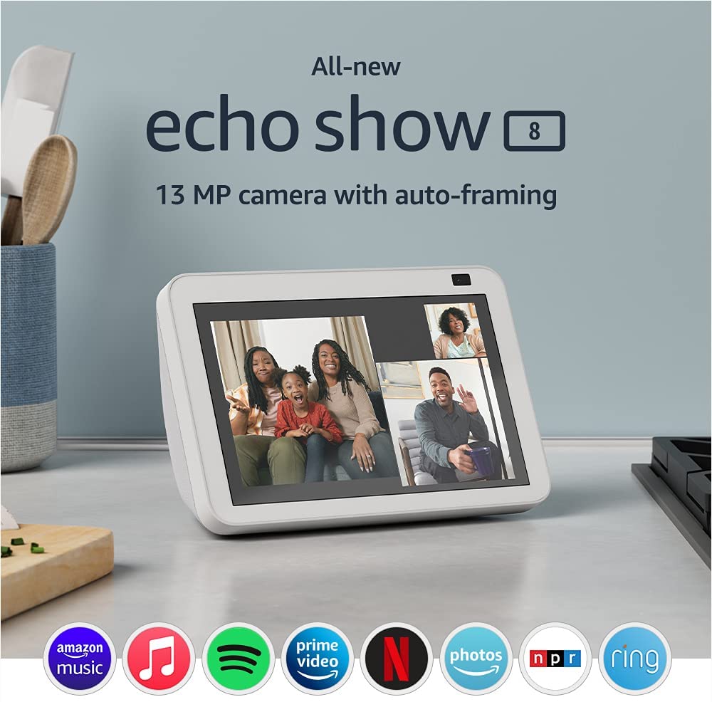 SmartTechShopping Glacier White / Device Only Echo Show 8