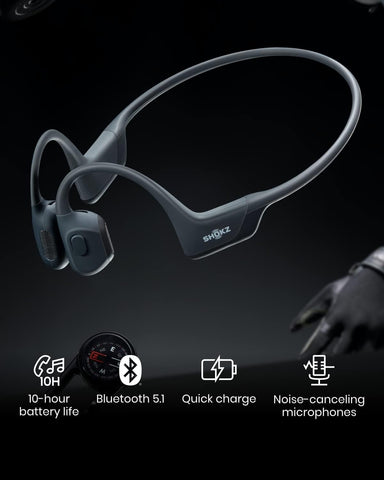 SmartTechShopping Headphones SHOKZ OpenRun Pro - Bluetooth Bone Conduction Sport Headphones with Deep Bass - Sweat-Resistant for Workouts