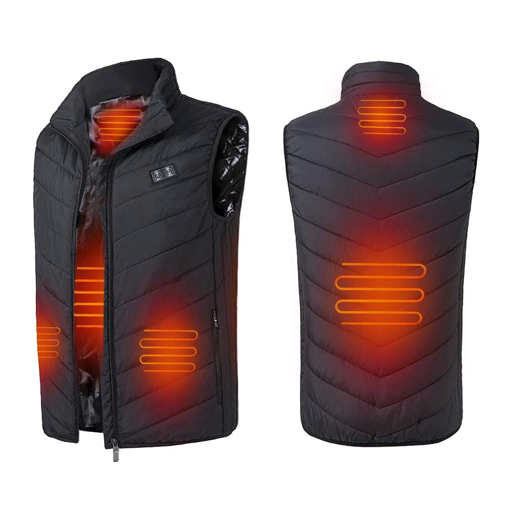 SmartTechShopping heating west Insulated Heated Vest, Unisex Slim Fit Heated Coat Waistcoat Rechargeable USB Electric Heating Winter Vest