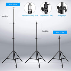 smarttechshopping HPUSN Softbox Lighting Kit:Video Softbox-Professional Studio Photography Equipment for Portrait Product Fashion Photography Four Corner Softbox Kit