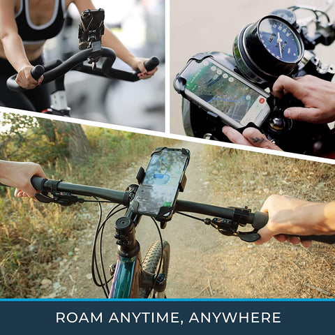 SmartTechShopping Phone Holder Roam Bike Phone Mount Adjustable Handlebar of Motorcycle Phone Mount for Electric, Mountain, Scooter, and Dirt Bikes