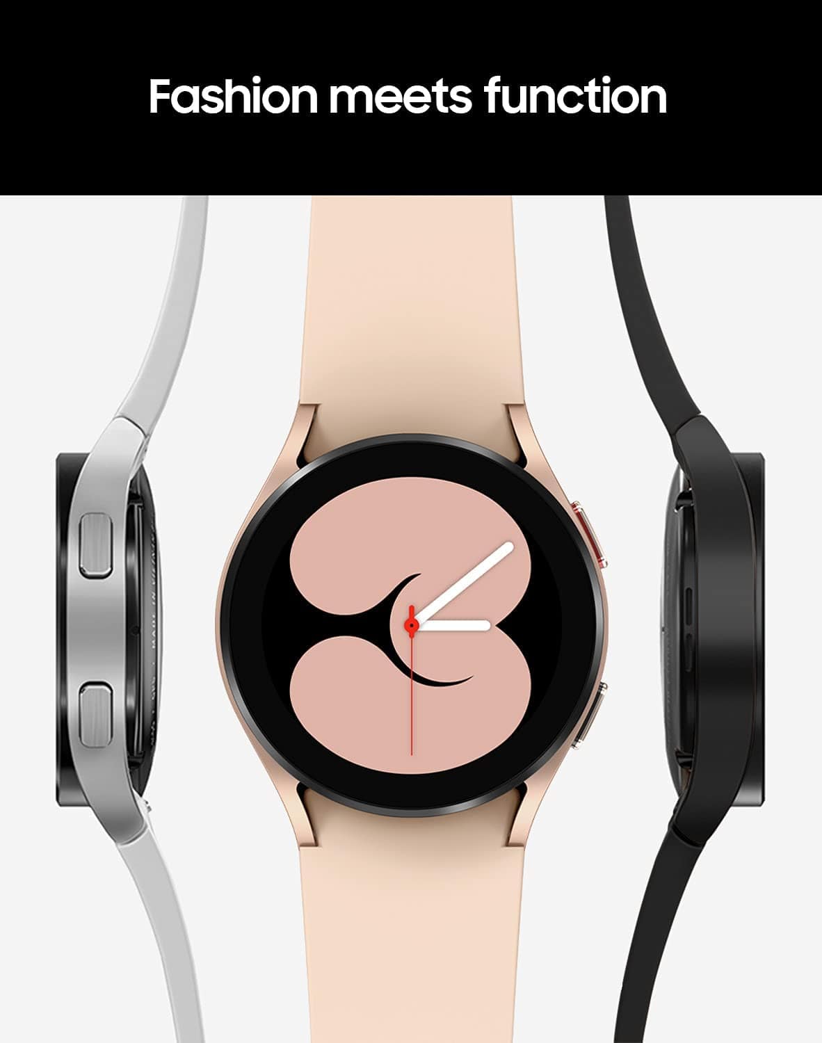 SmartTechShopping SAMSUNG Galaxy Watch 4 40mm Smartwatch with ECG Monitor Tracker for Health, Fitness, Running, Sleep Cycles, GPS Fall Detection, Bluetooth, US Version, SM-R860NZDAXAA, Pink Gold Pink Gold 40mm Bluetooth