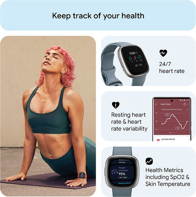 SmartTechShopping Smart Watches Fitbit Versa 4 Fitness Smartwatch with Daily Readiness