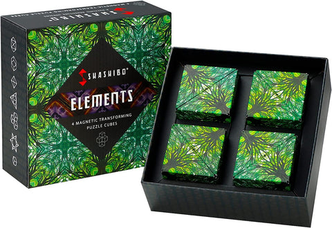 SmartTechShopping toys Elements / 4 SHASHIBO Shape Shifting Box: Award-Winning Fidget Cube with 36 Rare Earth Magnets