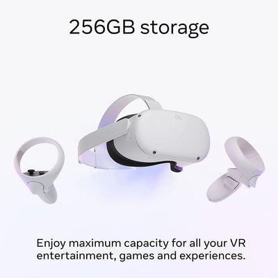 SmartTechShopping VR Headset Meta Quest 2 All-In-One VR Headset with 256GB - Includes GOLF and Space Pirate Trainer DX