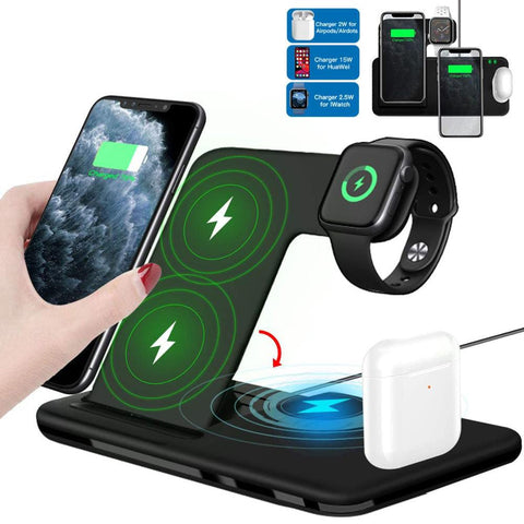 Fast Wireless Charger Stand, 4 in 1 apple charging station - Smart Tech Shopping
