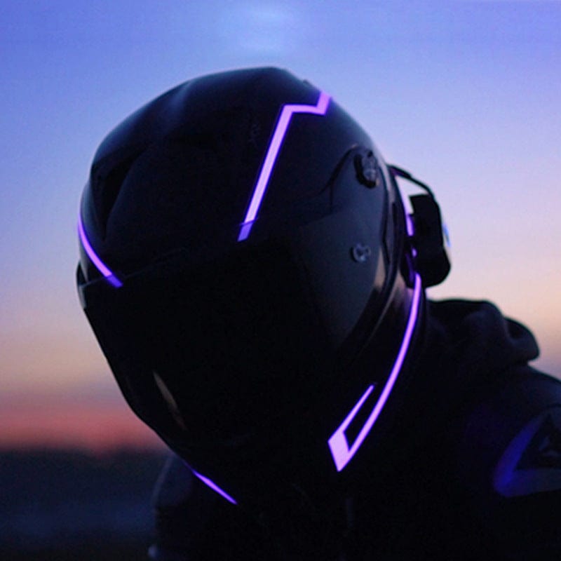 Motorcycle Helmet with LED Lights, for Night Cycling - Smart Tech Shopping