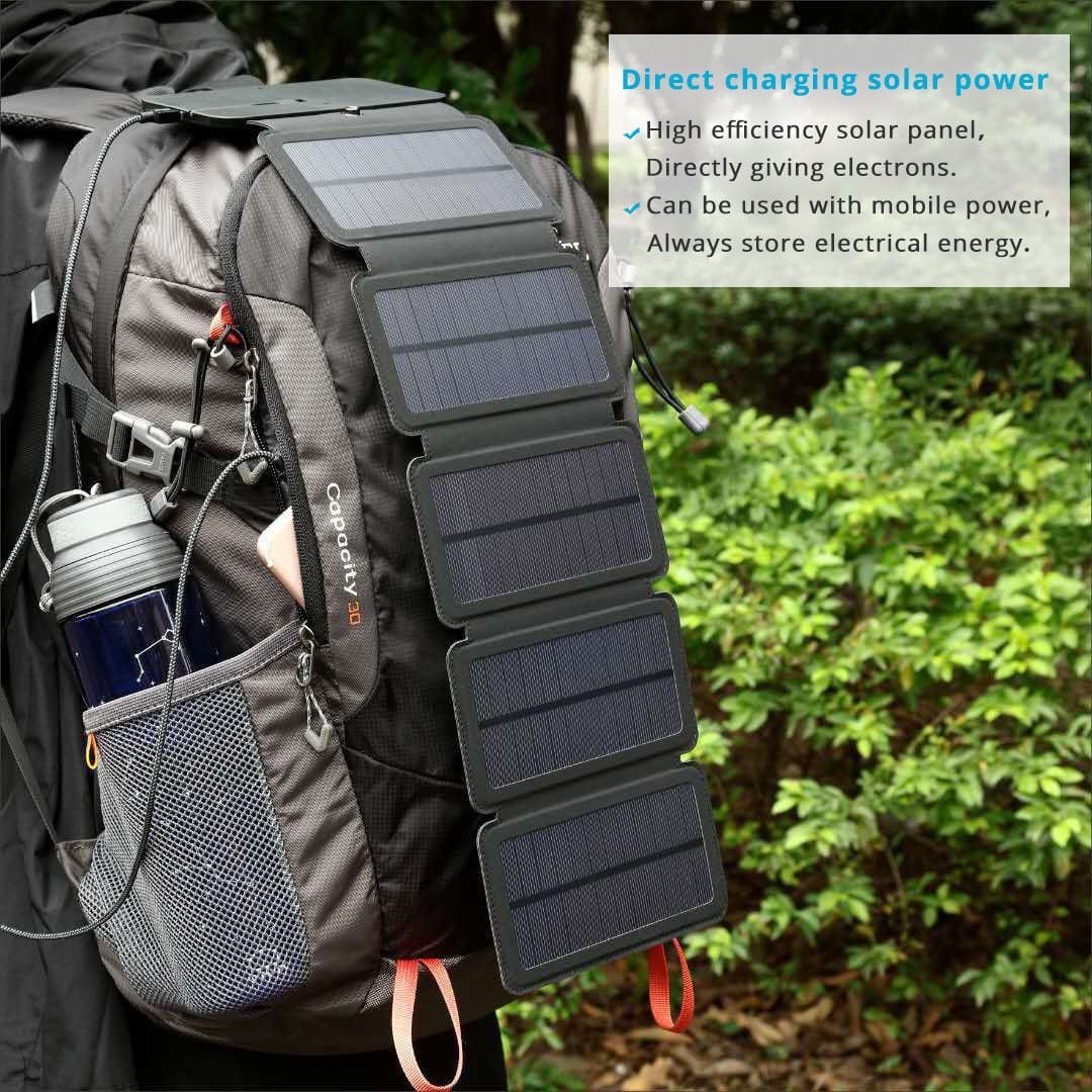 Portable Folding 10W Solar Panels Mobile Charger 5V 2.1A USB - Smart Tech Shopping