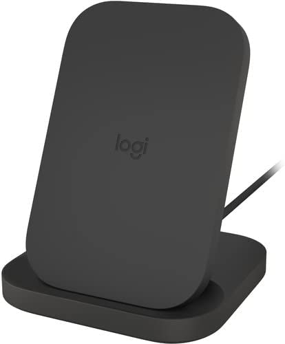 Logitech 10W Fast Charge Wireless Charger Stand - Qi Certified for iPhone, Samsung, Google Pixel & More - Smart Tech Shopping