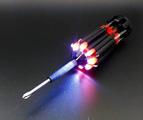 Tool Point 8 in 1 Aluminum Screwdriver Tool Kit with 6 LED Light - Smart Tech Shopping