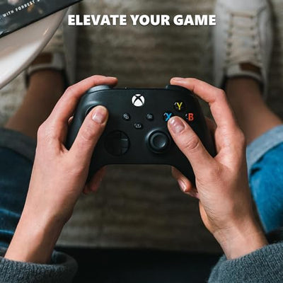 Microsoft Xbox Wireless Controller Carbon Black - Wireless & Bluetooth Connectivity - New Hybrid D-pad - New Share Button - Featuring Textured Grip - Easily Pair & Switch Between Devices