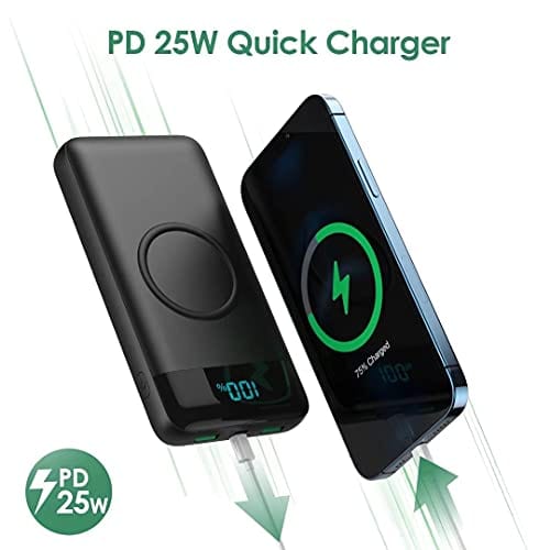 Wireless Portable Charger 15W 30800mAh Power Bank Compatible with iPhone, Samsung, iPad - Smart Tech Shopping