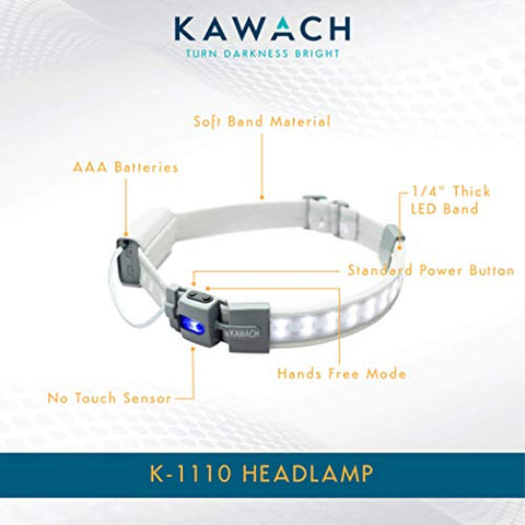 Kawach K-1110 LED Motion Sensor Headlamp - Gray