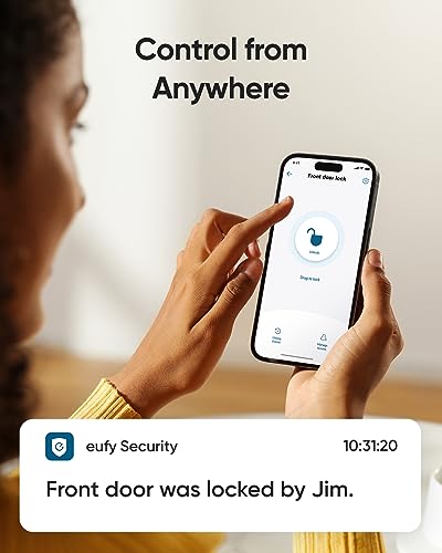 eufy Smart Lock C220 with Fingerprint Keyless Entry, Wi-Fi, App Control, IP53 Waterproof - Front Door Deadbolt Smart Lock