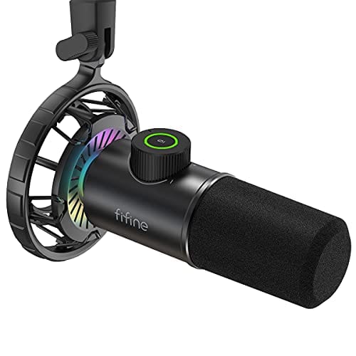 FIFINE RGB USB Gaming Microphone for Streaming, Podcast, YouTube & Discord - Smart Tech Shopping