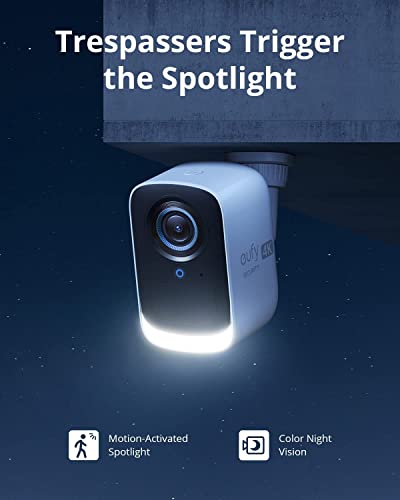 eufy security eufyCam S300(eufyCam 3C)3-Cam Kit, Security Camera Outdoor Wireless, 4K Camera, Expandable Local Storage, Face Recognition AI, Spotlight, Color Night Vision, 2.4GHz Wi-Fi, No Monthly Fee