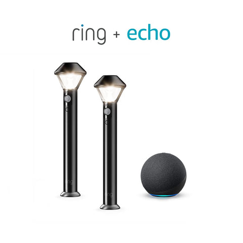 Ring Solar Pathlight - Outdoor Motion-Sensor Security Light Black - Smart Tech Shopping