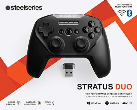 SteelSeries Stratus Duo: Wireless Controller (Android, PC, VR) - Fortnite Mobile Compatible!