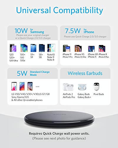 Anker Wireless Charger 10W Max for iPhone 11/12 series, SE & AirPods - Smart Tech Shopping