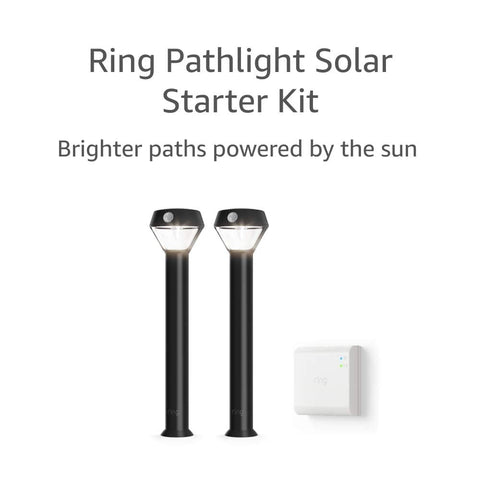 Ring Solar Pathlight - Outdoor Motion-Sensor Security Light Black - Smart Tech Shopping