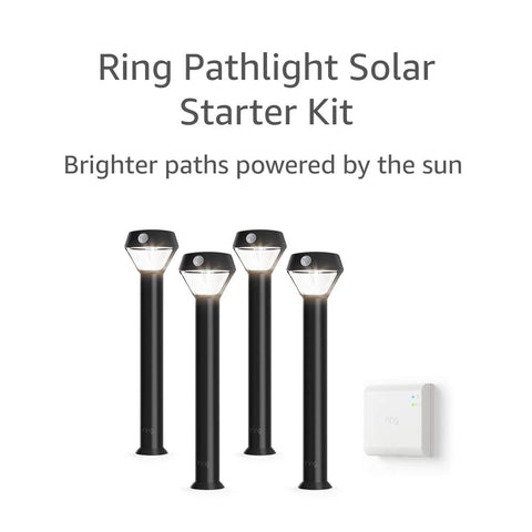 Ring Solar Pathlight - Outdoor Motion-Sensor Security Light Black - Smart Tech Shopping