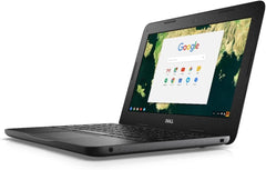 Dell Chromebook 11 3180 11.6-Inch 4GB | 16GB SSD Traditional Laptop (Black) (Renewed)