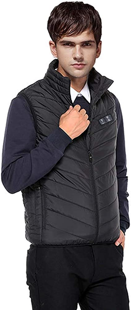 Insulated Heated Vest, Unisex Slim Fit Heated Coat Waistcoat Rechargeable USB Electric Heating Winter Vest - Smart Tech Shopping